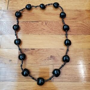 Black Beaded Necklace